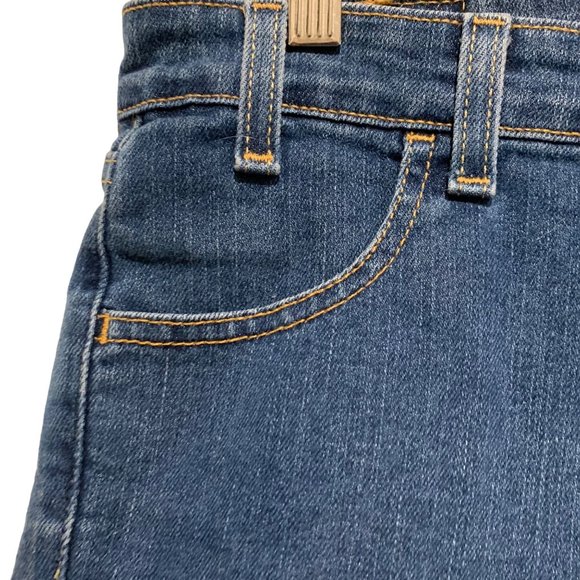 Levi's High Rise Blue Jean Denim Shorts Red Tab Juniors Size 5 - Picture 3 of 8